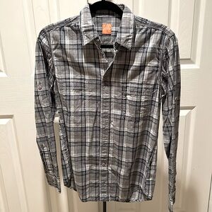 Men’s Hugo Boss Small Blue/Gray Plaid Button Down Shirt.